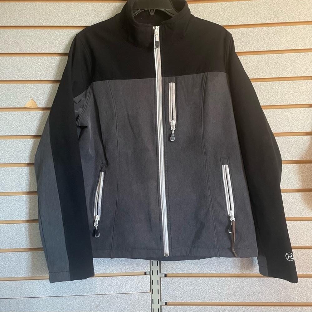 Women’s Roper Softshell Jacked Black Gray Western  Size Large‎ EUC